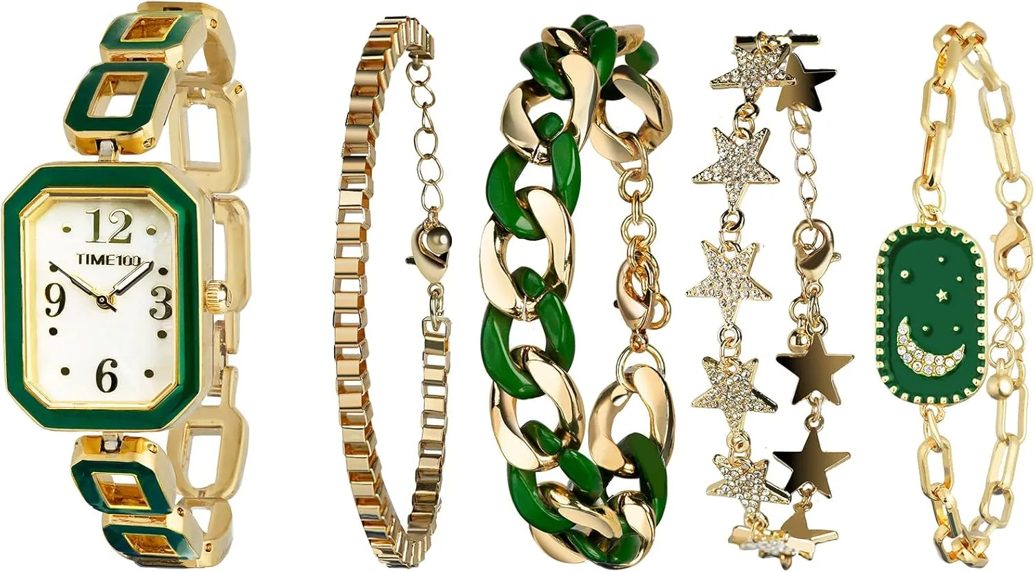 Women's Rectangle Watch and Bracelet Set, Women's Bracelet Watch SetGifts for Women