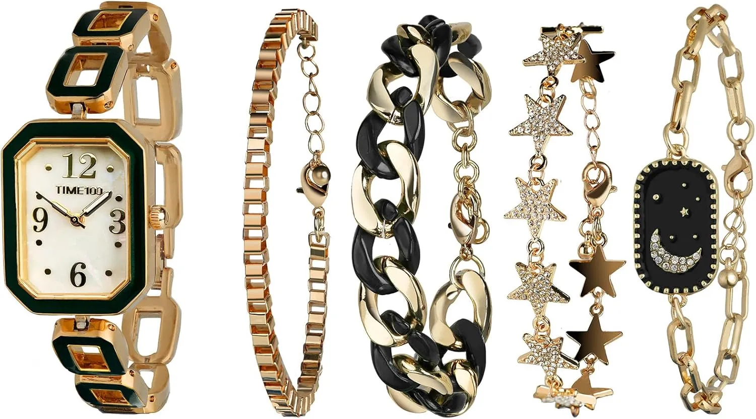 Women's Rectangle Watch and Bracelet Set, Women's Bracelet Watch SetGifts for Women