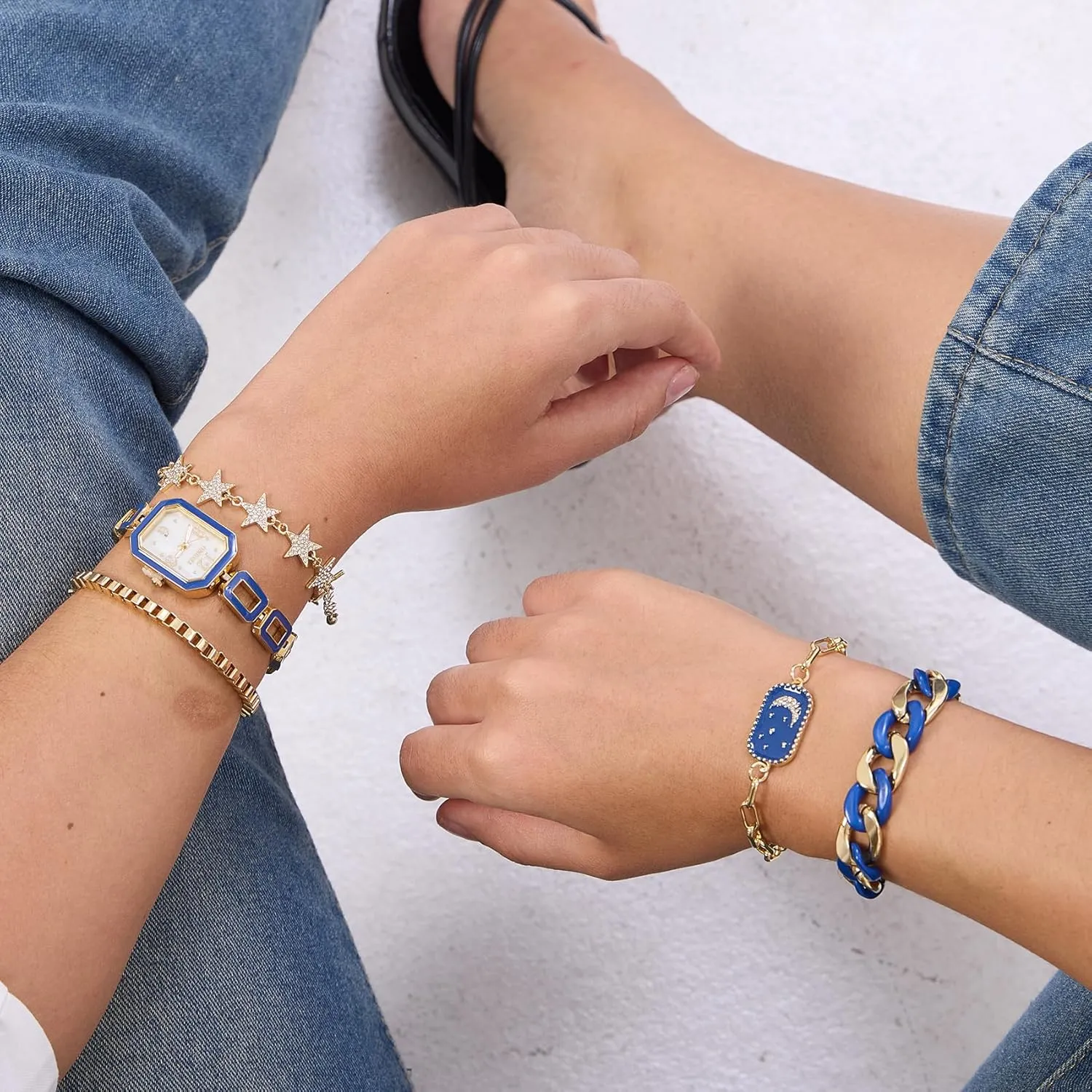 Women's Rectangle Watch and Bracelet Set, Women's Bracelet Watch SetGifts for Women