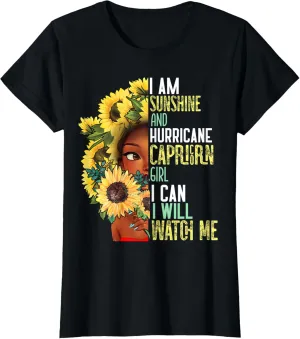 Womens Watch Me Motivational Capricorn Girl January December Moms T-Shirt