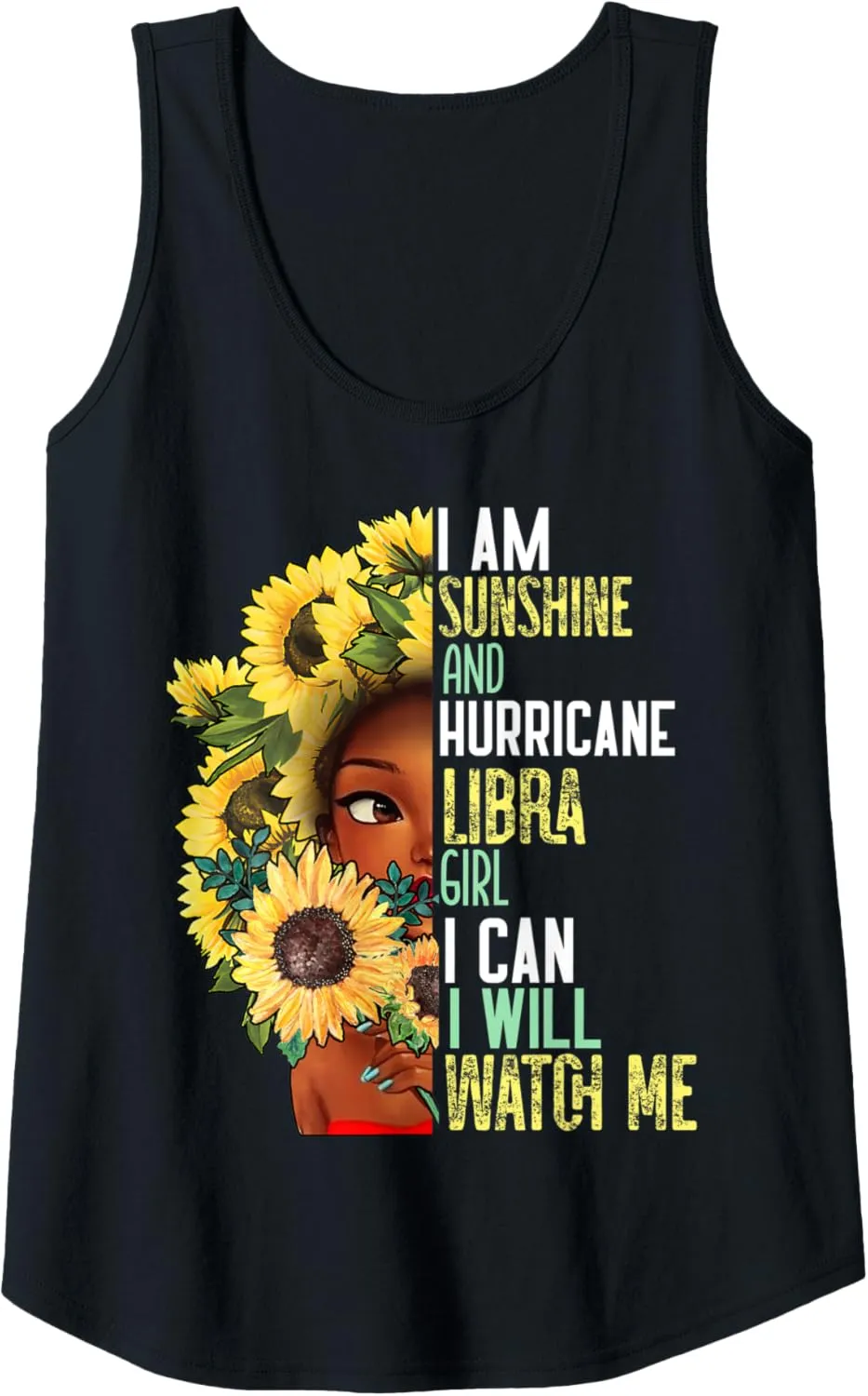 Womens Watch Me Motivational Libra Girl September October Mom Tank Top