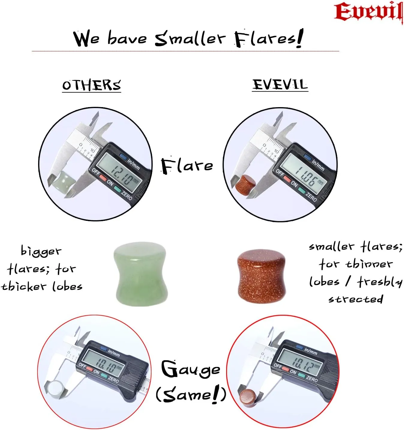 Wood Mixed Stone Ear Plugs Ear Gauges Double Flared Saddle Stretching Gauge Expander (18 Pairs/36 Pieces,00g-14mm)