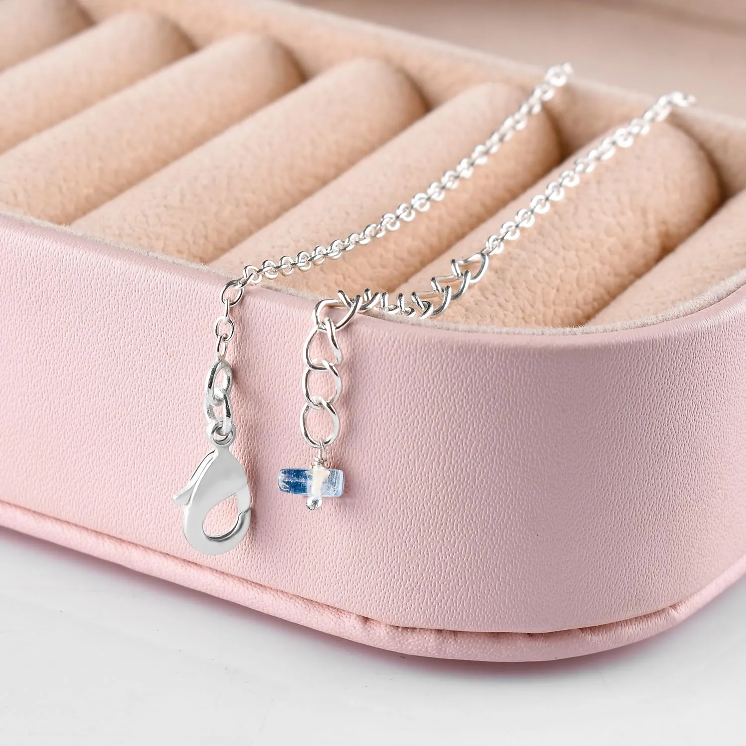 Yanara Rainbow Moonstone Ankle Bracelets for Women Anklets For Women Natural June Birthstone Nuggets Silver Plated Jewelry in 9  1.5 inch Chakra Crystals Mothers Day Gifts For Mom Her