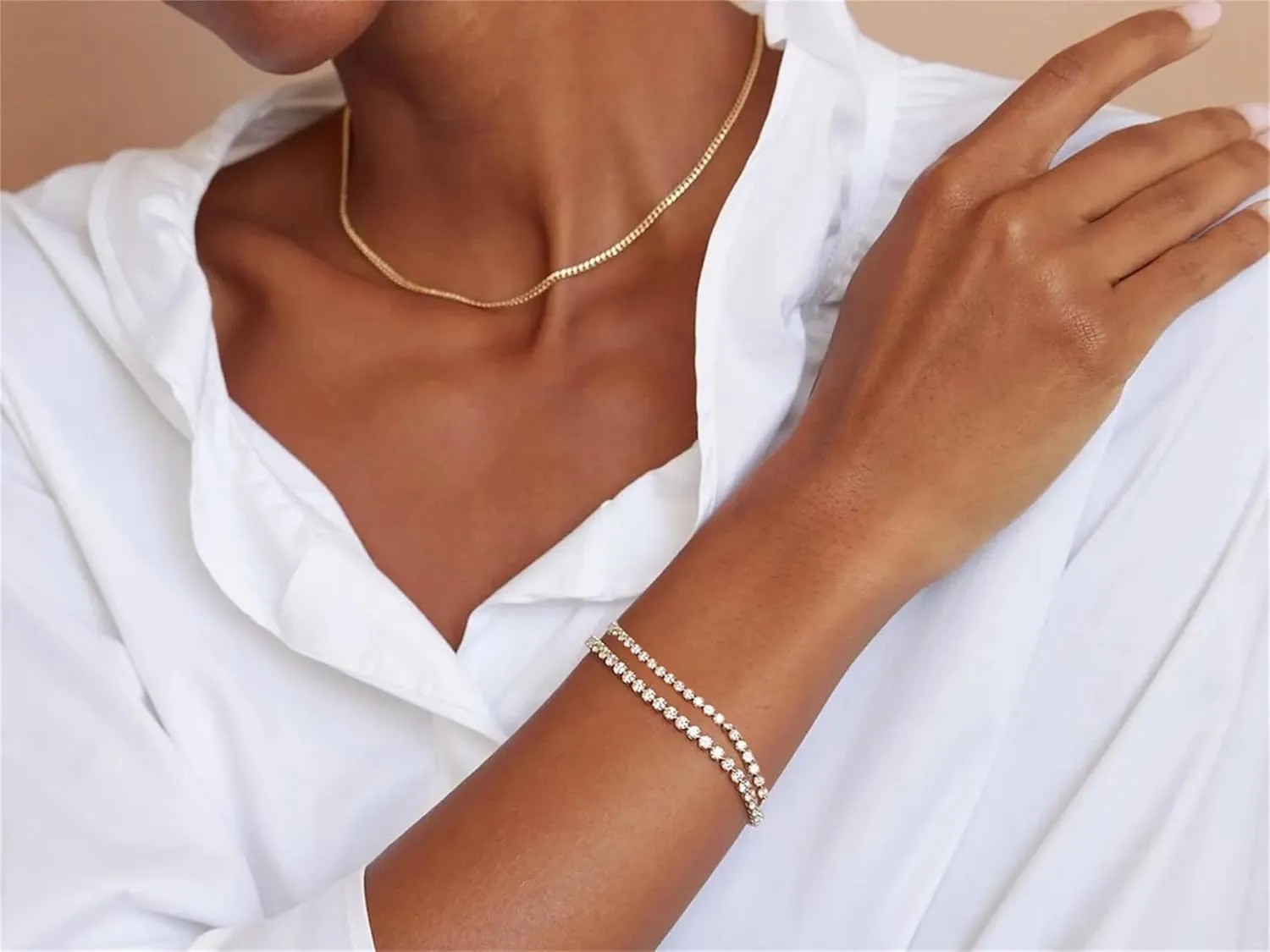 YATOJUZI Ankle Bracelets for Women 14K Gold/18K Platinum Plated Silver Gold Anklets Summer Beach Tennis Fashion Cubic Zirconia Bracelet Jewelry Gifts 2.5mm/4mm