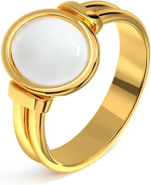YeGieonr Gold Rings for Women Trendy Non-tarnish Chunky Gold Plated Ring, Waterproof Stainless Steel Gold Jewelry Gift