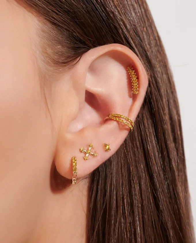 Yellow Diamond Solitaire Studs
