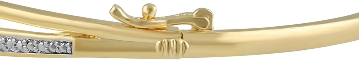 Yellow Gold-plated Round Diamond Accent Ethnic Wedding Wear Bangle Bracelet| Fashion Jewelry for Women s Her| Gift Box Included