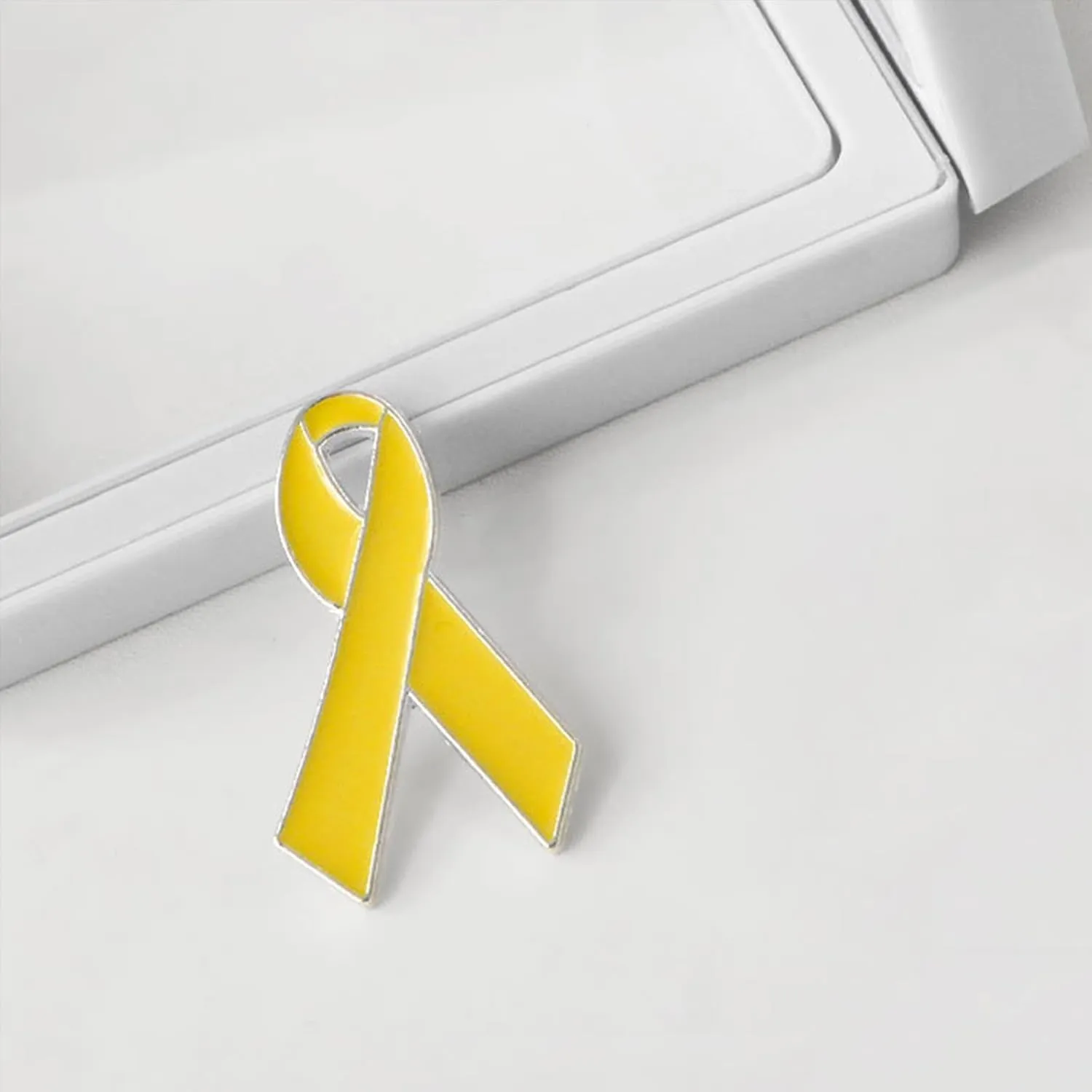 Yellow Ribbon Awareness Brooch Pin  Bring Them Home, Suicide Prevention, Missing Children, Liver Disease Awareness