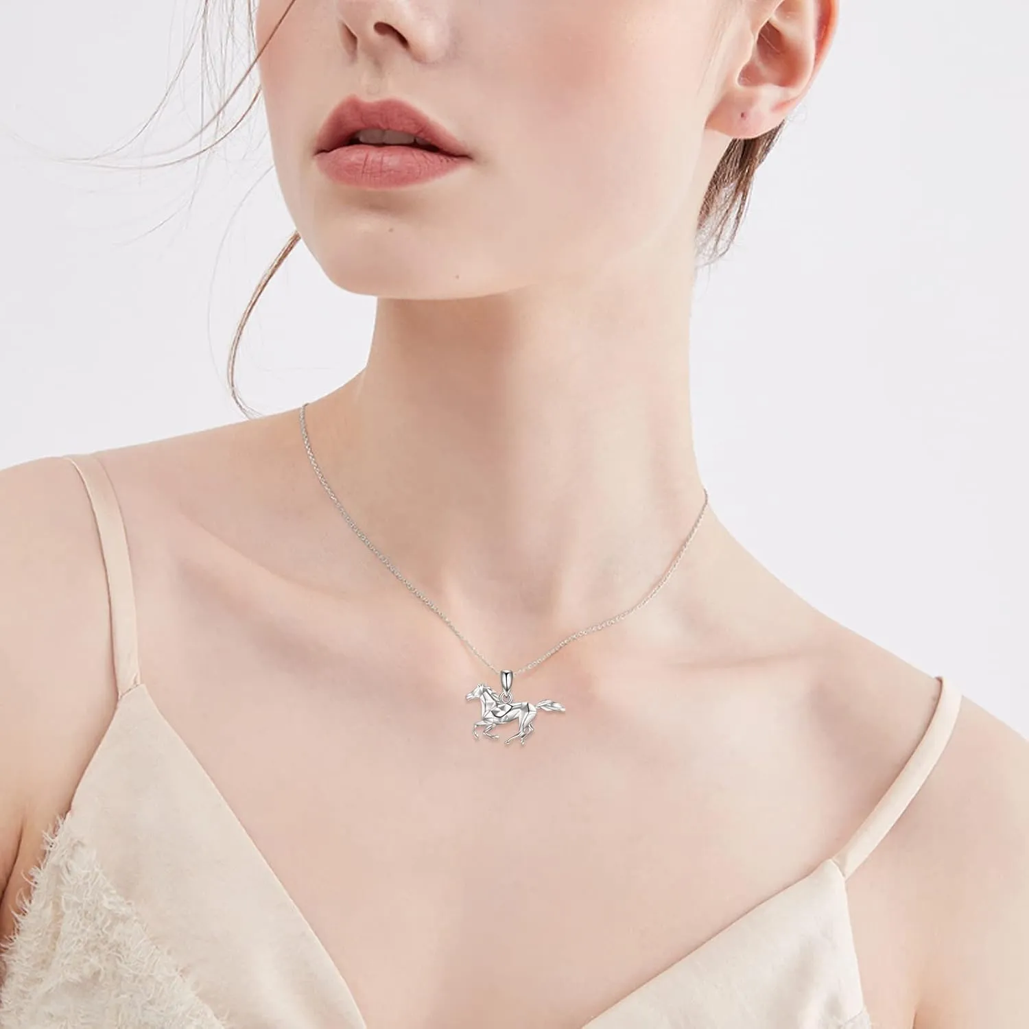 YFN Horse Necklaces for Women Sterling Silver Horse Pendant Jewelry Gifts for Women 18 2 Inch