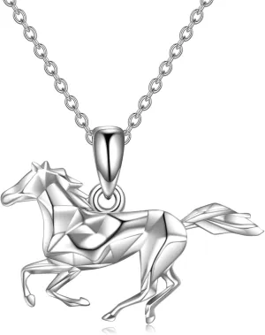 YFN Horse Necklaces for Women Sterling Silver Horse Pendant Jewelry Gifts for Women 18 2 Inch