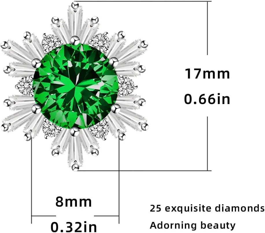 Zircon stud earrings for women - 925 Silver earrings safe for sensitive skin earrings