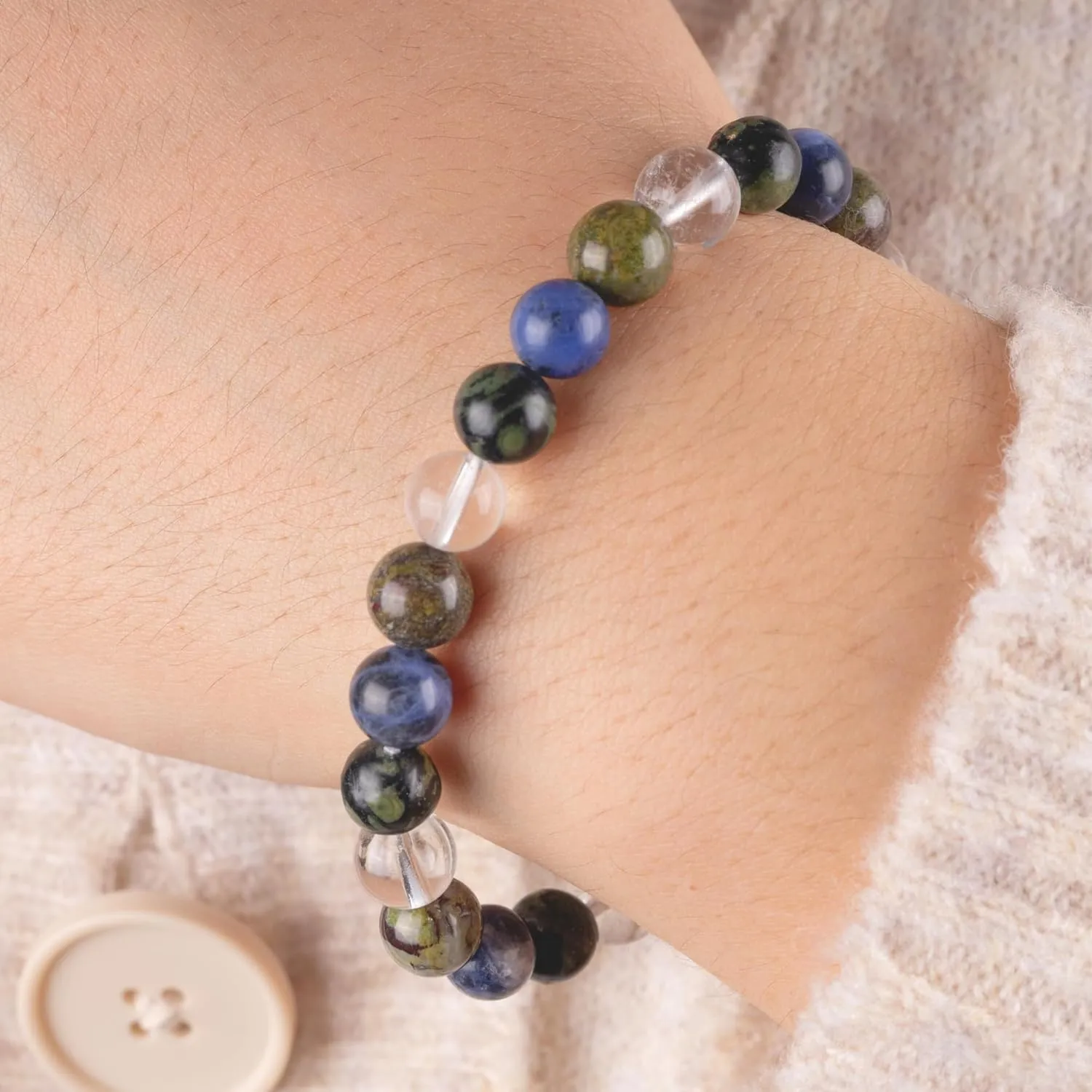 Zodiac Crystal Bracelet for Women Men - Crystals & Healing Stone Stretch Bracelet - Handmade Beaded Bracelets - Spiritual Jewelry - Protection Bracelet - Astrology Zodiac Signs -Zodiac Birthday Gifts